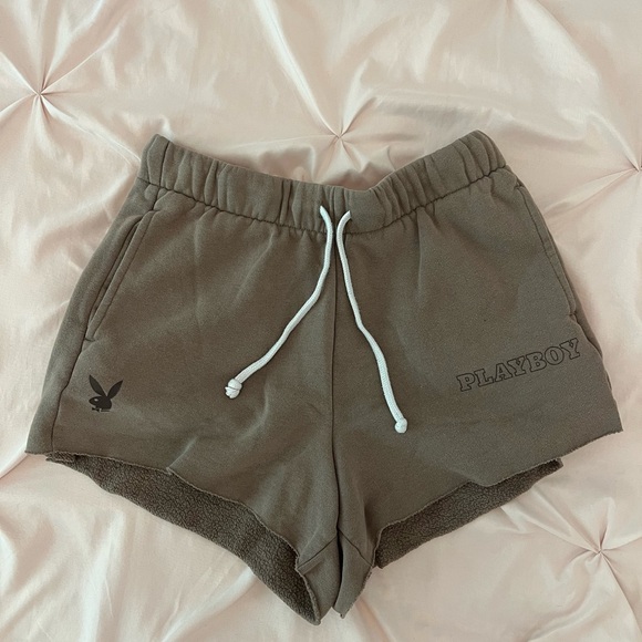 PLAYBOY Pants - PLAYBOY Women's Tan Athletic Shorts